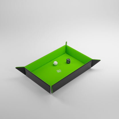 Gamegenic Rectangular Magnetic Dice Tray (Black/Green)