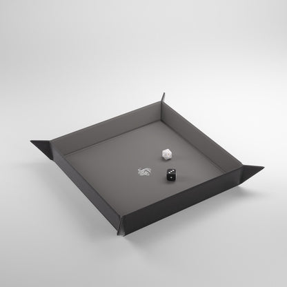 Gamegenic Square Magnetic Dice Tray (Black/Gray)
