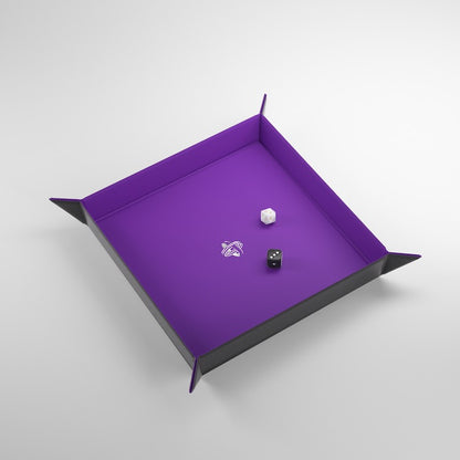 Gamegenic Square Magnetic Dice Tray (Black/Purple)