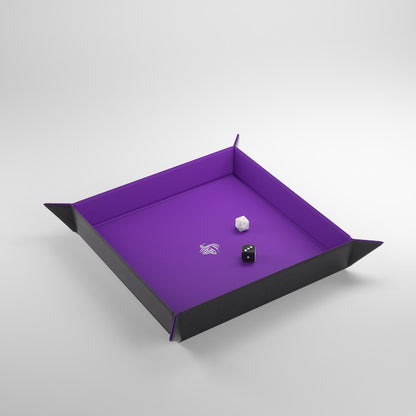 Gamegenic Square Magnetic Dice Tray (Black/Purple)