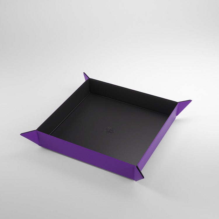 Gamegenic Square Magnetic Dice Tray (Black/Purple)