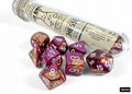 Gemini Copper-Purple/white Polyhedral Dice Set