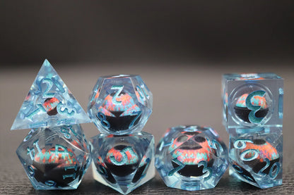 Dream Demon Floating Eyeball Liquid Core Dice Set