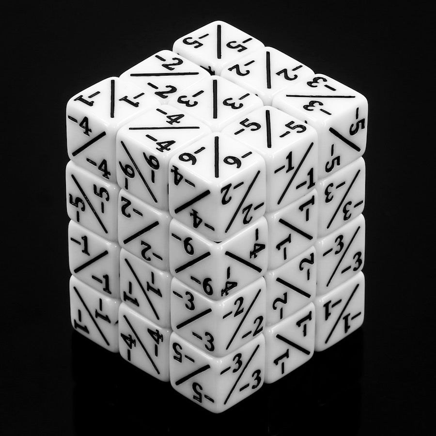 White MTG Negative Counter Dice (12mm Single)