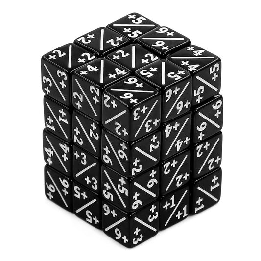 Black MTG Positive Counter Dice (12mm Single)