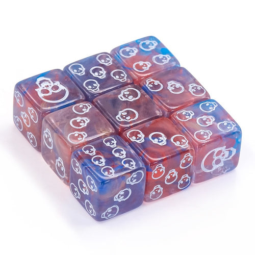 Blood and Water Skull Pip D6 Dice (16mm Set of 6)