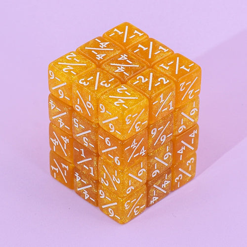 Honey Gold Negative Counter Dice (12mm Single)