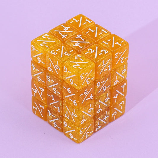 Honey Gold Negative Counter Dice (12mm Single)