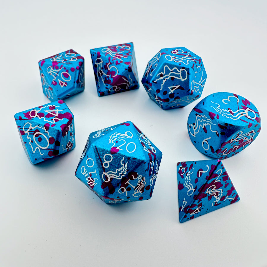 Blue Bottle Jellyfish Dice Set