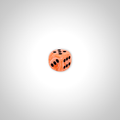 Ice Cream Orange/black 25mm d6 dice w/pips (Chessex Off Colour Single D6)
