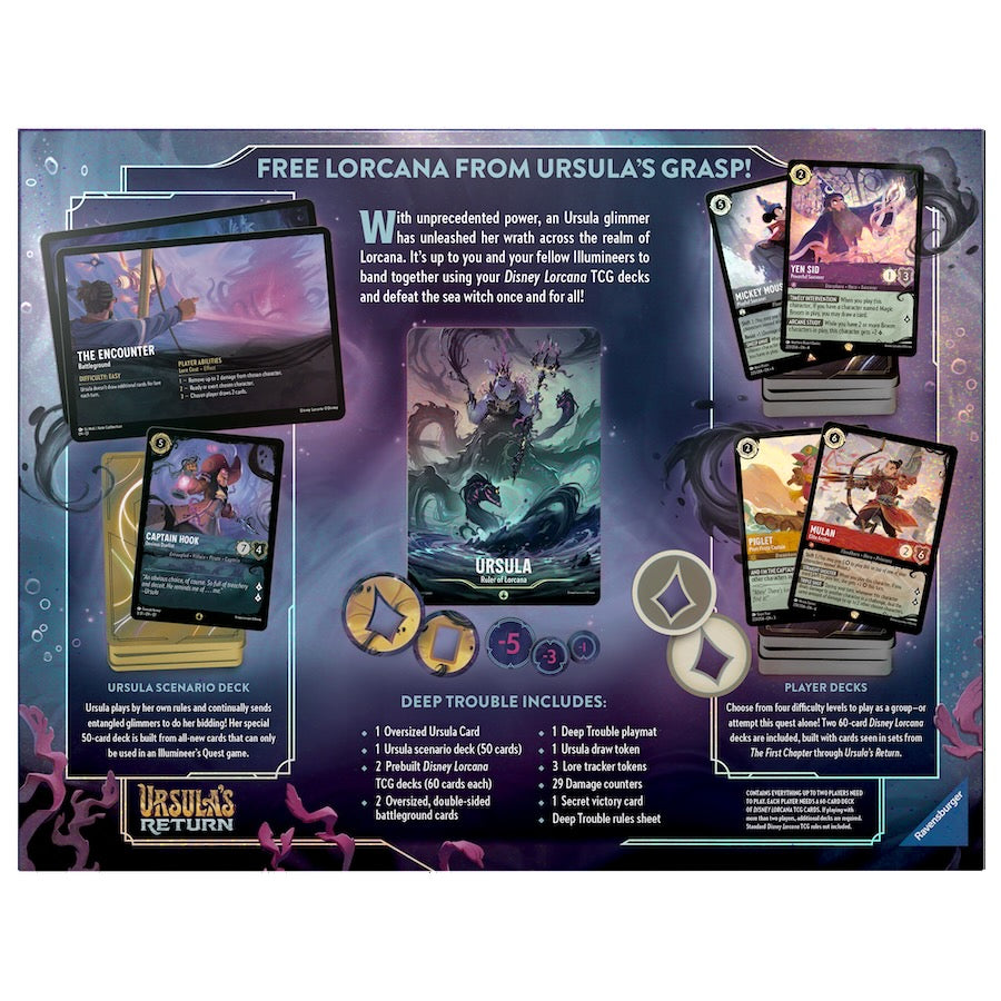 lorcana deep trouble card list Disney Lorcana: Ursula's Return Pre-Orders Hit Amazon, Includes Illumineer's Quest How far will the sea witch go to gain power over all Lorcana Disney Lorcana's Illumineer's Quest: Deep