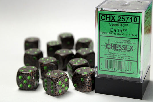 CHX25710: Speckled Earth 16mm d6 (12 Dice)