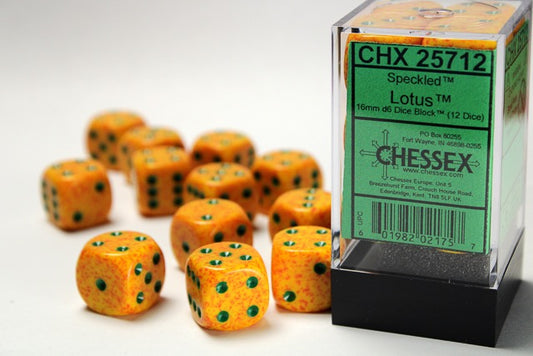 CHX25712: Speckled Lotus 16mm d6 (12 Dice)
