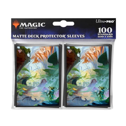 Bloomburrow Season Lands: Island (Summer) Deck Protector Sleeves (100ct) for Magic: The Gathering