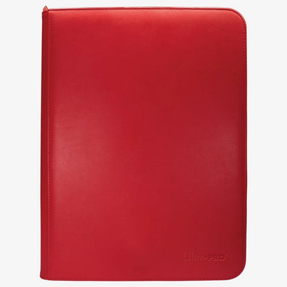 Vivid 9-Pocket Zippered PRO-Binder: Red