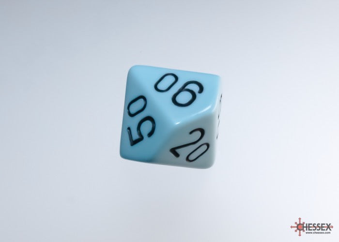 CHX25466: Opaque Pastel Blue/black Polyhedral 7-Die Set
