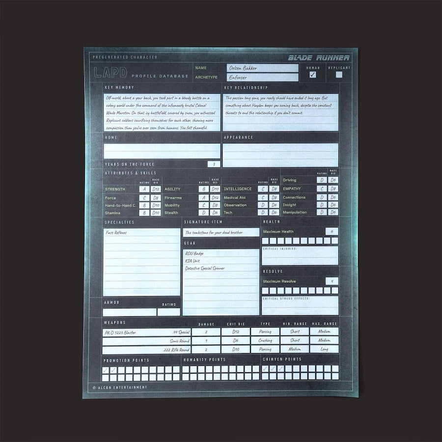 Blade Runner RPG Starter Set