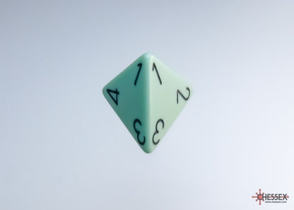 CHX25465: Opaque Pastel Green/black Polyhedral 7-Die Set - PREORDER