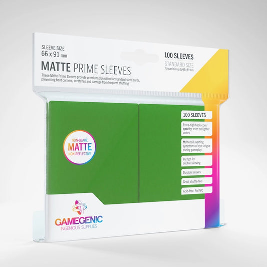 Gamegenic Matte Prime Colour Card Sleeves (Green - 100 Pack)