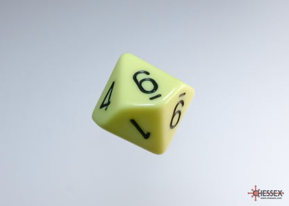 CHX25462: Opaque Pastel Yellow/black Polyhedral 7-Die Set - PREORDER