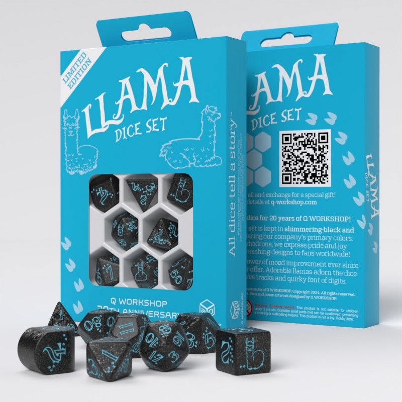 Q WORKSHOP 20 years: Llama Dice Set