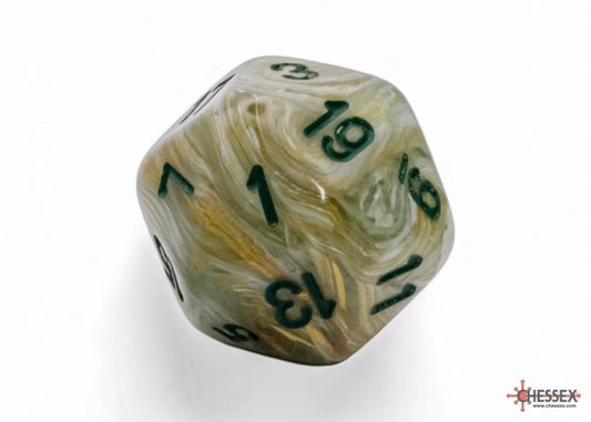 Marble Green/dark green Mega-hedral D20