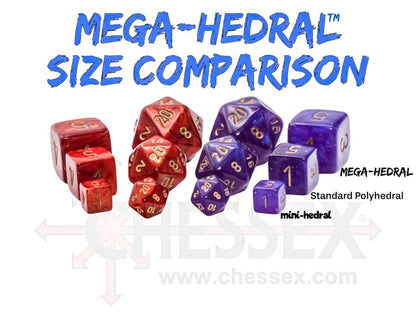 CHX22557: Nebula Nocturnal/turquoise Mega-hedral Luminary Polyhedral Dice Set