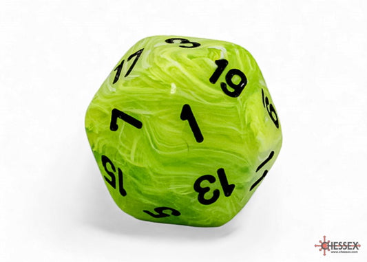 Vortex Bright Green/black Mega-hedral D20