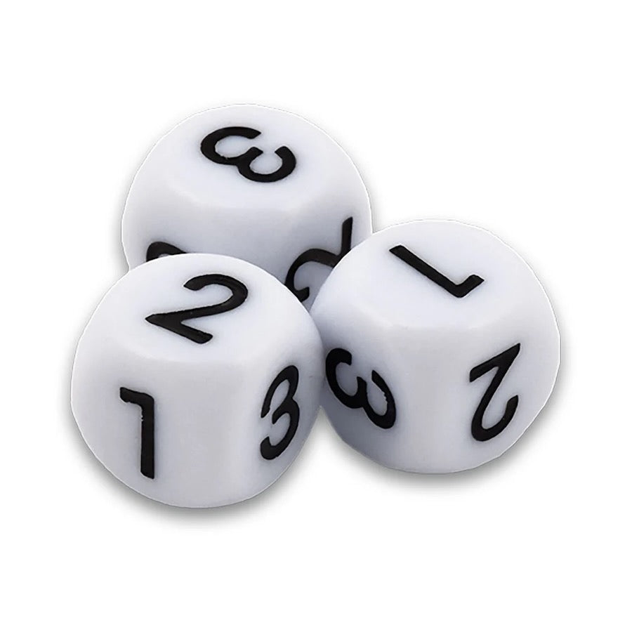 White D6 Dice Set (12ct)