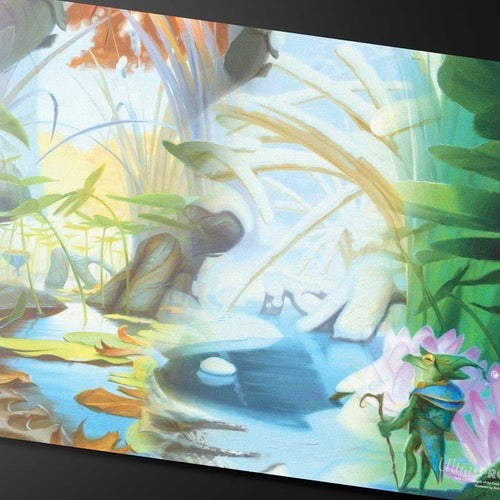 Bloomburrow Season Lands: Island (Four Seasons) Standard Gaming Playmat for Magic: The Gathering