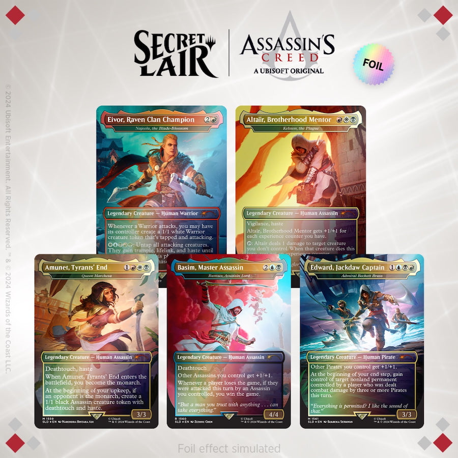 Secret Lair Summer Superdrop 2024: Secret Lair X Assassin’s Creed: Lethal Legends Rainbow Foil Edition