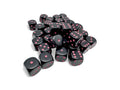 CHX25848: Opaque Black/pink 12mm d6 Dice Block (36 dice)