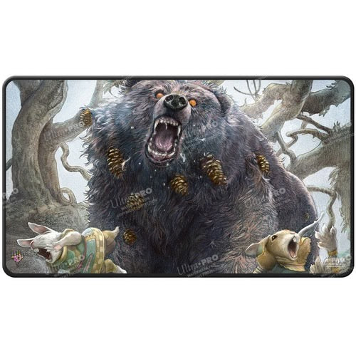 Bloomburrow Lumra, Bellow of the Woods Black Stitched Standard Gaming Playmat for Magic: The Gathering