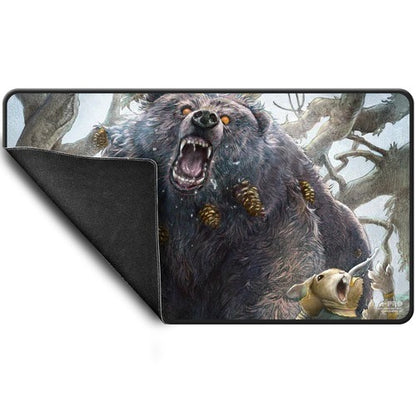 Bloomburrow Lumra, Bellow of the Woods Black Stitched Standard Gaming Playmat for Magic: The Gathering