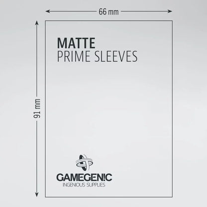 Gamegenic Matte Prime Colour Card Sleeves (Black - 100 Pack)
