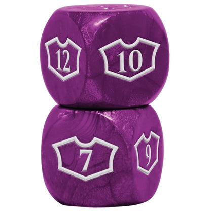 Swamp Purple Deluxe D6 Loyalty Dice Set (4ct) with 7-12 for Magic: The Gathering