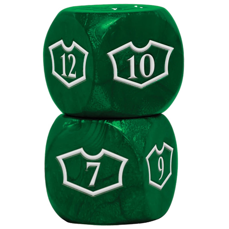 Forest Green Deluxe D6 Loyalty Dice Set (4ct) with 7-12 for Magic: The Gathering