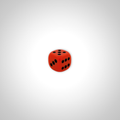 Imperfectly Opaque Orange/black 25mm d6 dice w/pips (Chessex Off Colour Single D6)