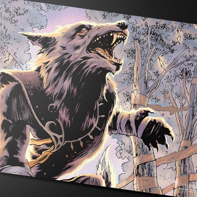 Innistrad Remastered Arlinn Kord / Arlinn, Embraced by the Moon Double-Sided Playmat for Magic: The Gathering