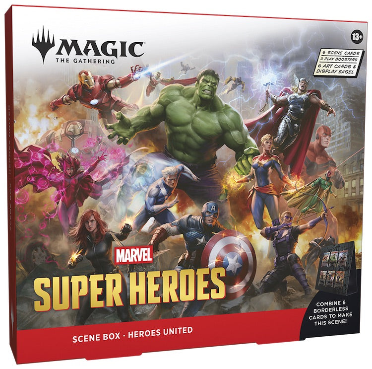 [PREORDER 19 JUNE | 1 PER PERSON] Heroes United - Magic: The Gathering | Marvel Super Heroes Scene Box