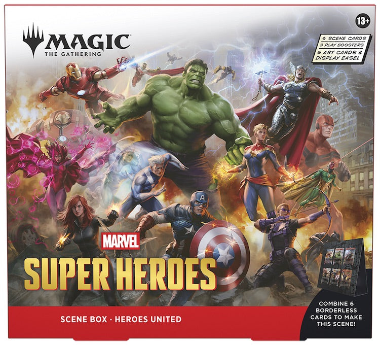 [PREORDER 19 JUNE | 1 PER PERSON] Heroes United - Magic: The Gathering | Marvel Super Heroes Scene Box