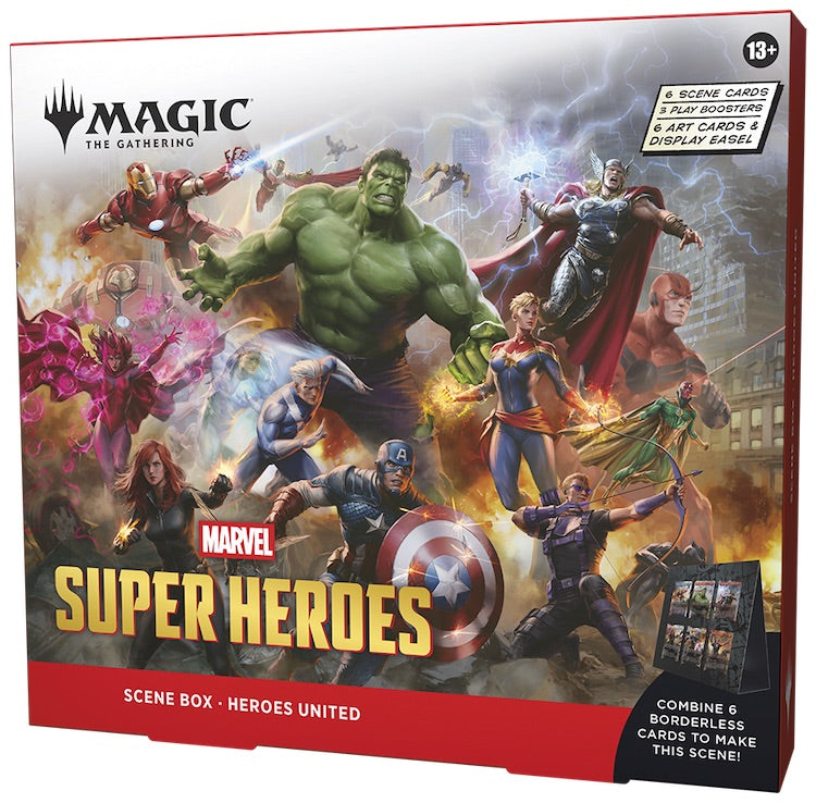 [PREORDER 19 JUNE | 1 PER PERSON] Heroes United - Magic: The Gathering | Marvel Super Heroes Scene Box