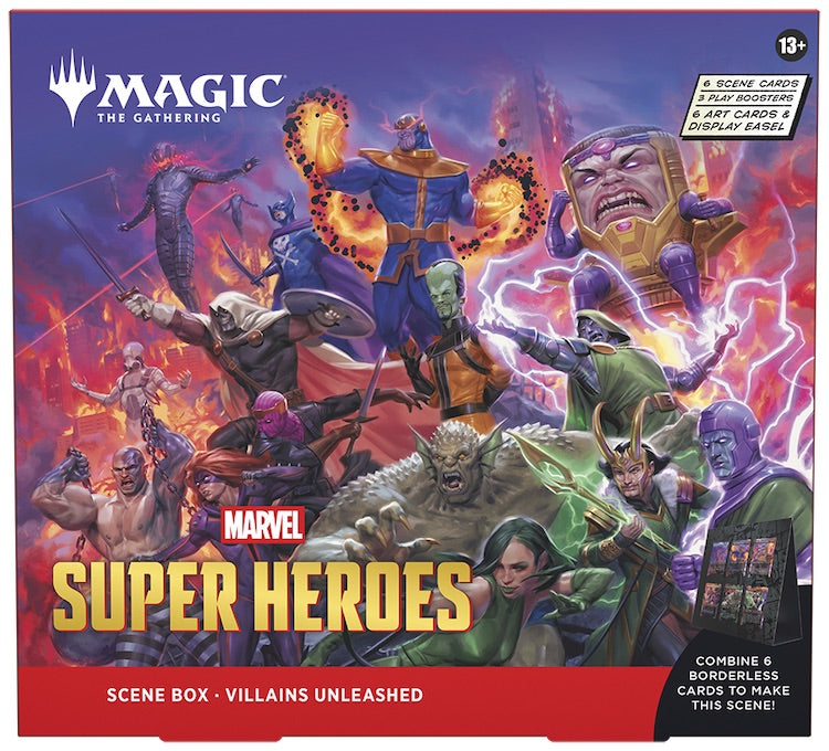 [PREORDER 19 JUNE | 1 PER PERSON] Villains Unleashed - Magic: The Gathering | Marvel Super Heroes Scene Box