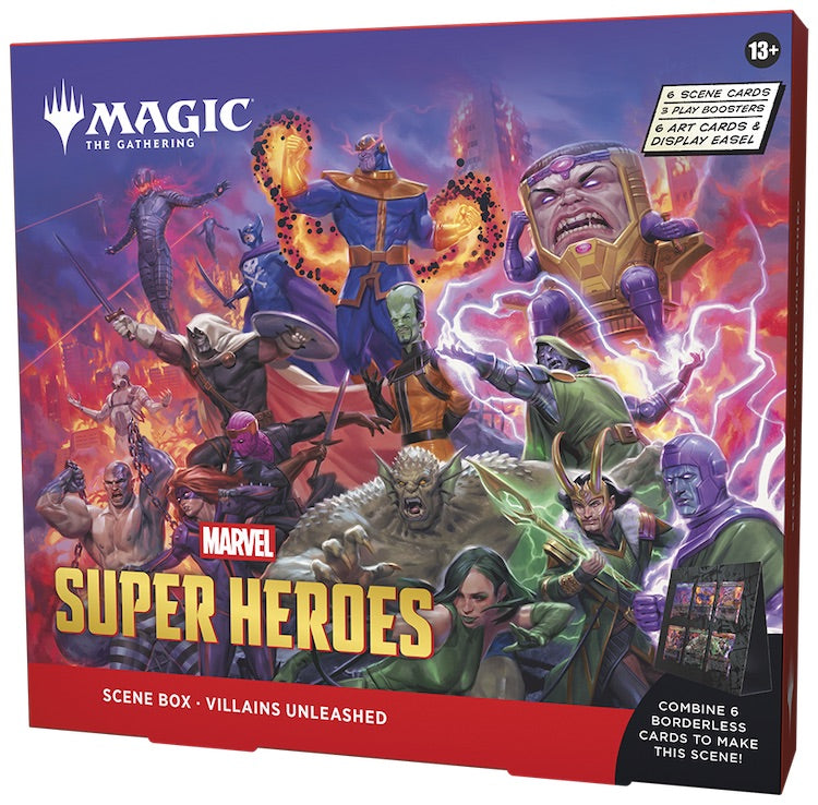 [PREORDER 19 JUNE | 1 PER PERSON] Villains Unleashed - Magic: The Gathering | Marvel Super Heroes Scene Box