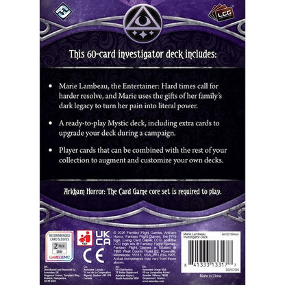 [PREORDER 17 APRIL] Marie Lambeau Investigator Deck (Arkham Horror: The Card Game)