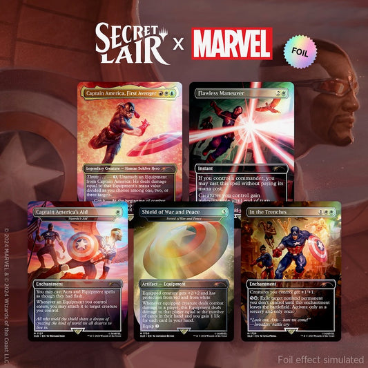 Secret Lair Marvel Superdrop: Secret Lair x Marvel's Captain America Rainbow Foil Edition