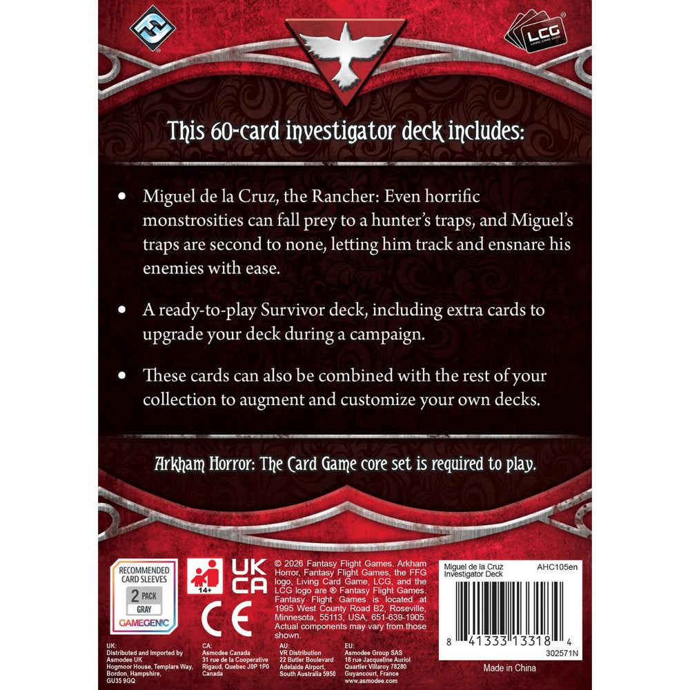 Miguel de la Cruz Investigator Deck (Arkham Horror: The Card Game)