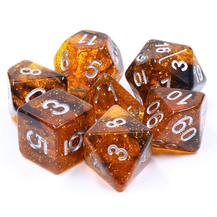 Molten Amber Dice Set