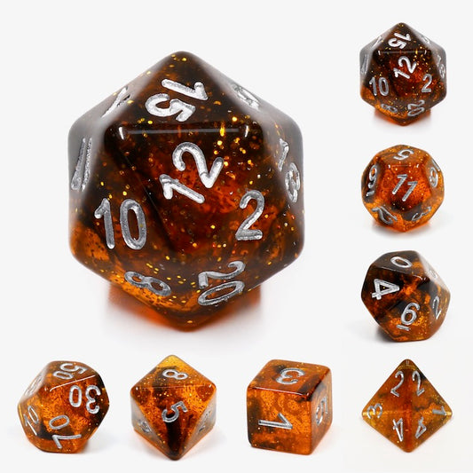 Molten Amber Dice Set