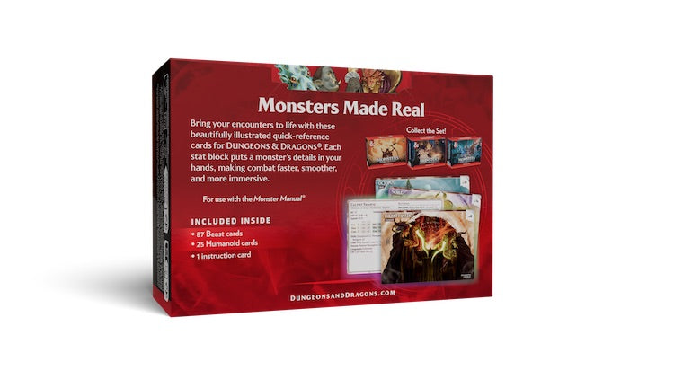[PREORDER 4 AUGUST] Monsters: Animals and NPCs | Dungeons & Dragons Reference Cards